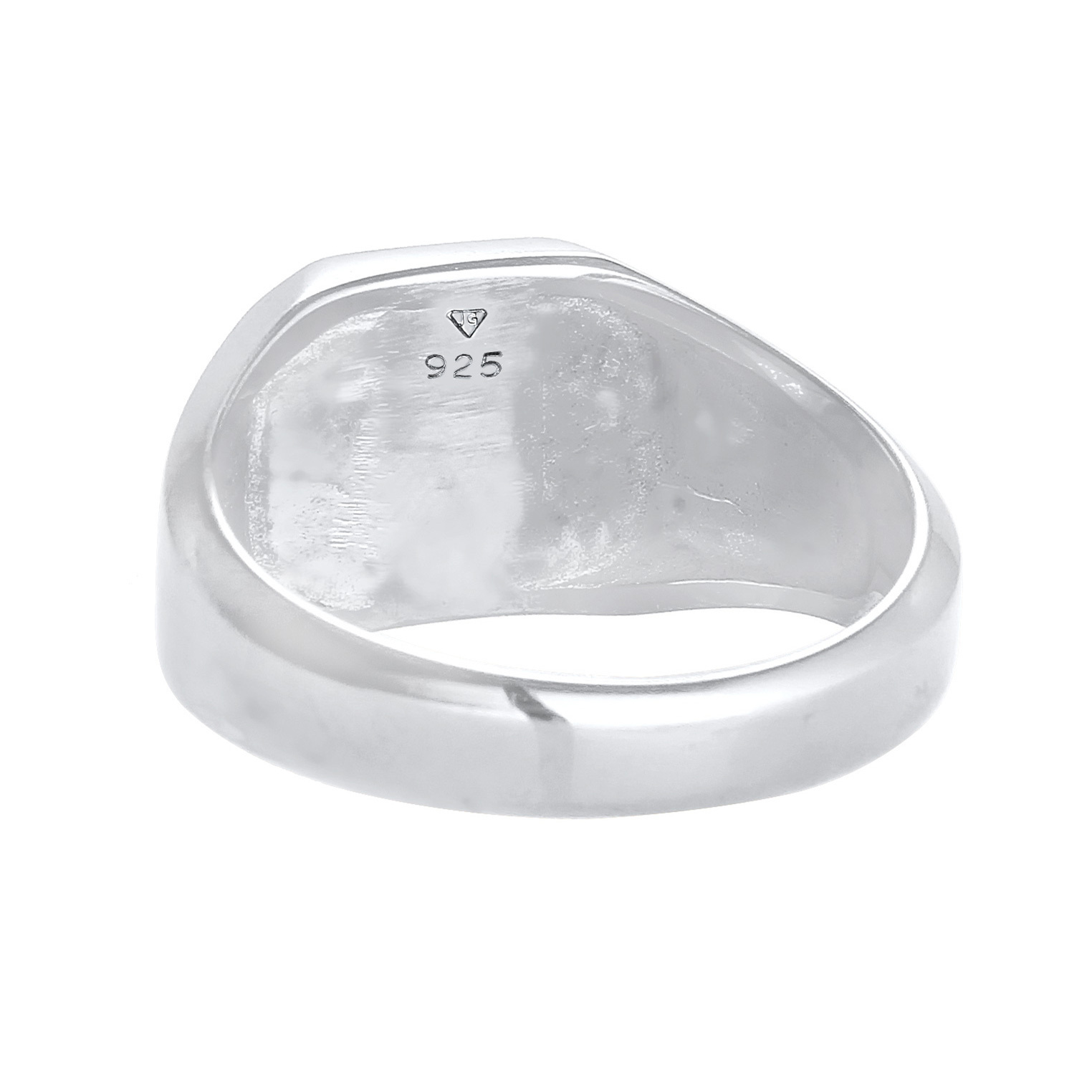Ring Herren Siegelring Emaille Blau Basic 925 Silber – Bild 3