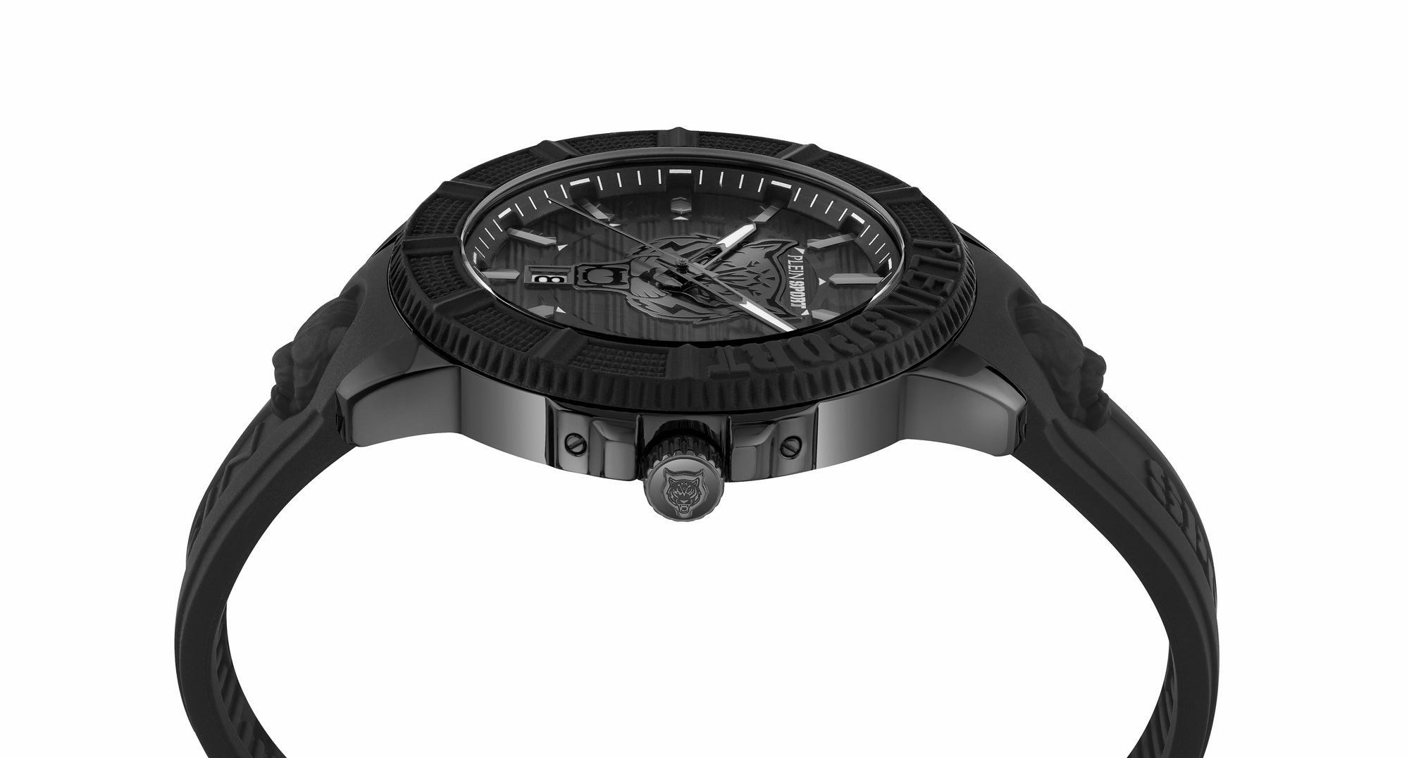 Plein Sport Herren Uhr CITY RUSH PSAEA0424 Schwarz Silikon Edelstahl 45 mm – Bild 3