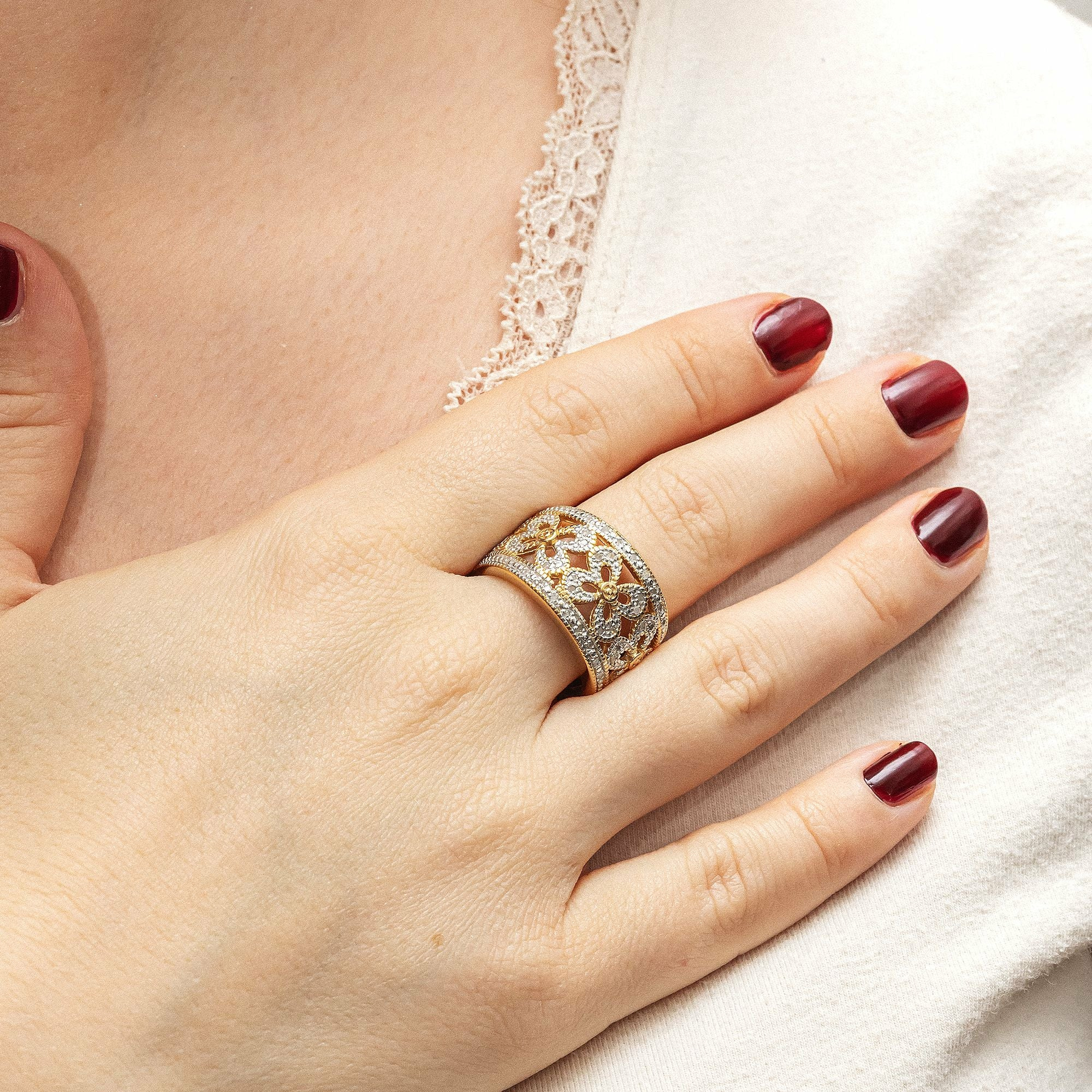 Diamonds by Ellen K. Silber 925 mit 40 Diamanten zus. 0,20ct. Ring 4167599783945... – Bild 2