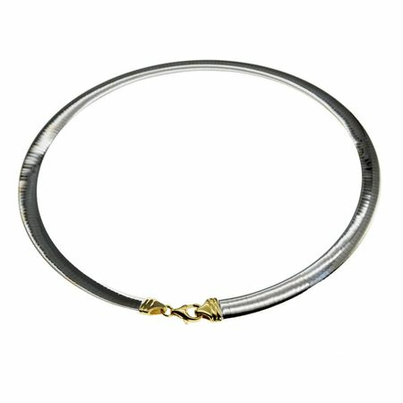 Halsreif Omega 4mm flach - 45cm - Wendeomega – Bild 2