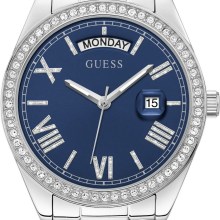 Guess Damen Luna Armbanduhr silber, blau GW0307L1 Guess Damen Luna Armbanduhr silber, blau GW0307L1