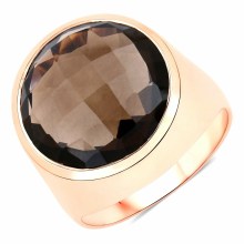 Vira Jewels 925-Sterling Silber rotvergoldet Glänzend Rauchquarz dunkelbraun Rin... Vira Jewels 925-Sterling Silber rotvergoldet Glänzend Rauchquarz dunkelbraun Rin...