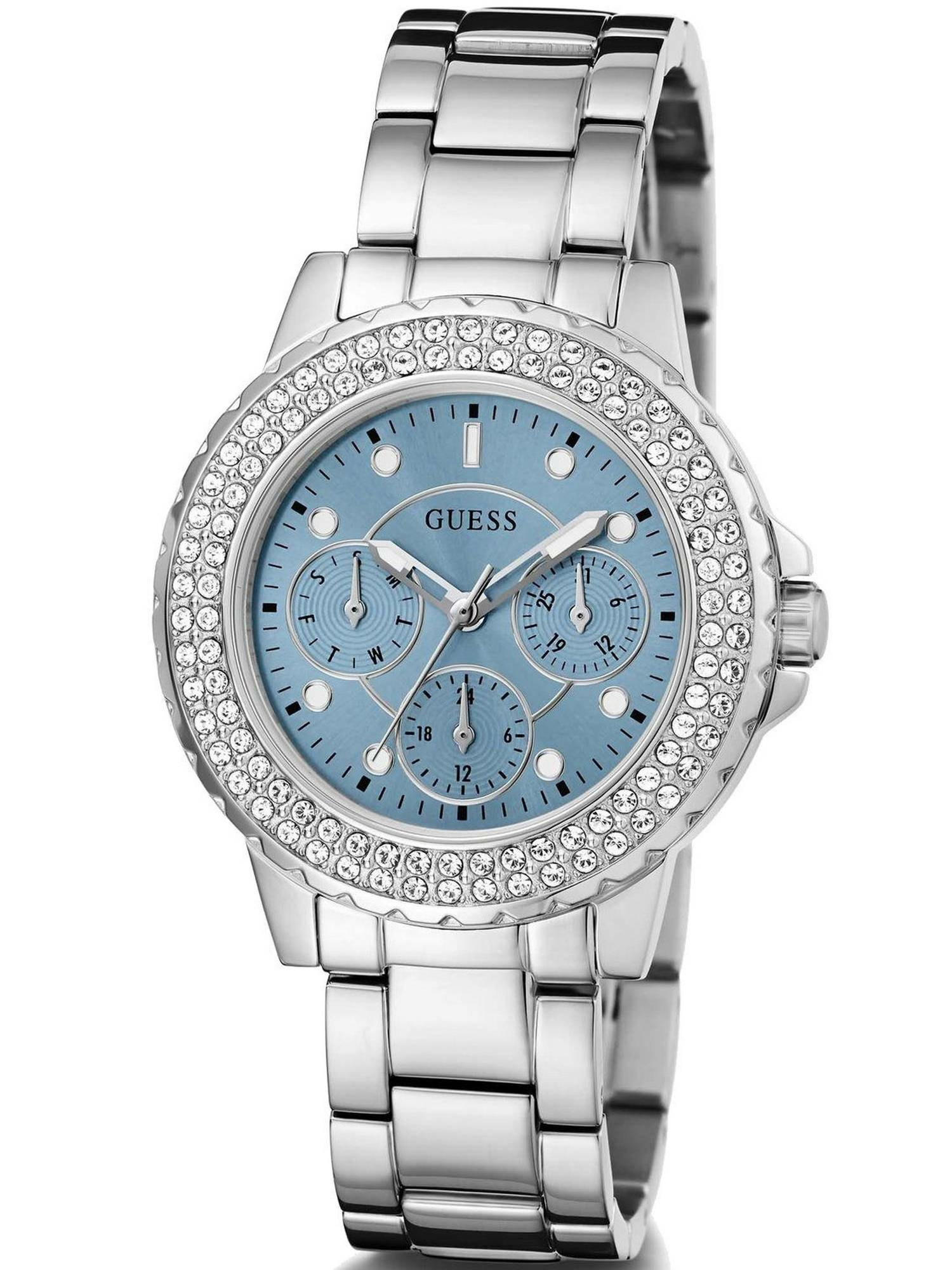 Guess Damen Armbanduhr Crown Jewel 36 mm Strasssteine auf dem Gehäuse Armband Ed... – Bild 3