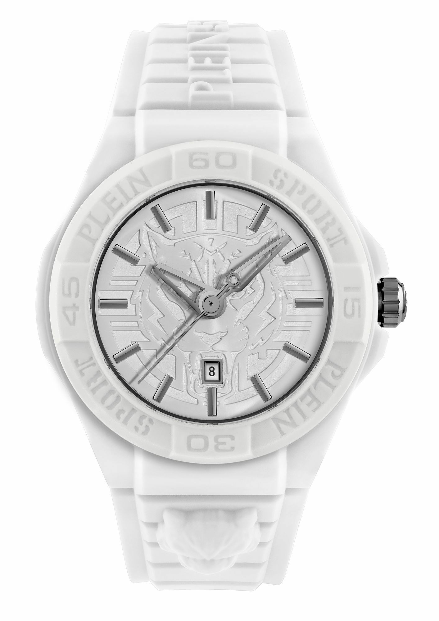 Philipp Plein Unisex Uhr New Fearless PSHDA0324 Weiß Kunststoff 46 mm Philipp Plein Unisex Uhr New Fearless PSHDA0324 Weiß Kunststoff 46 mm