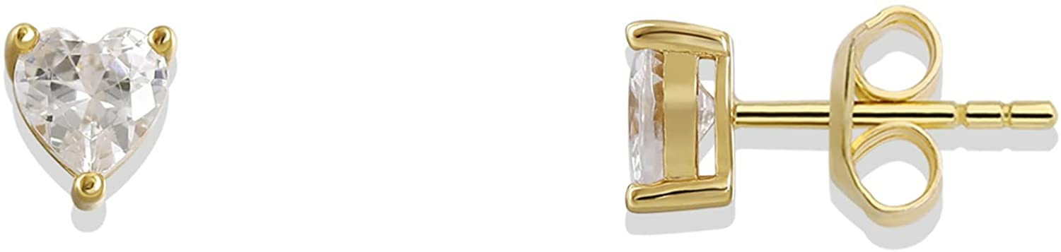 Xenox Damen Ohrstecker Herz Zirkonia Sterling-Silber 925 vergoldet XS3574G – Bild 2