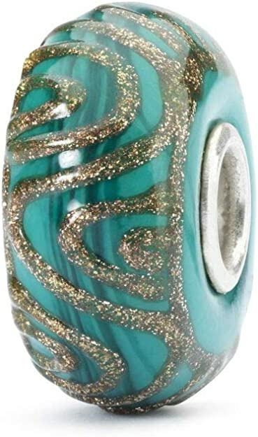 Trollbeads Damen-Bead 925 Silber Glas Perle Grün TGLBE-10406 – Bild 2