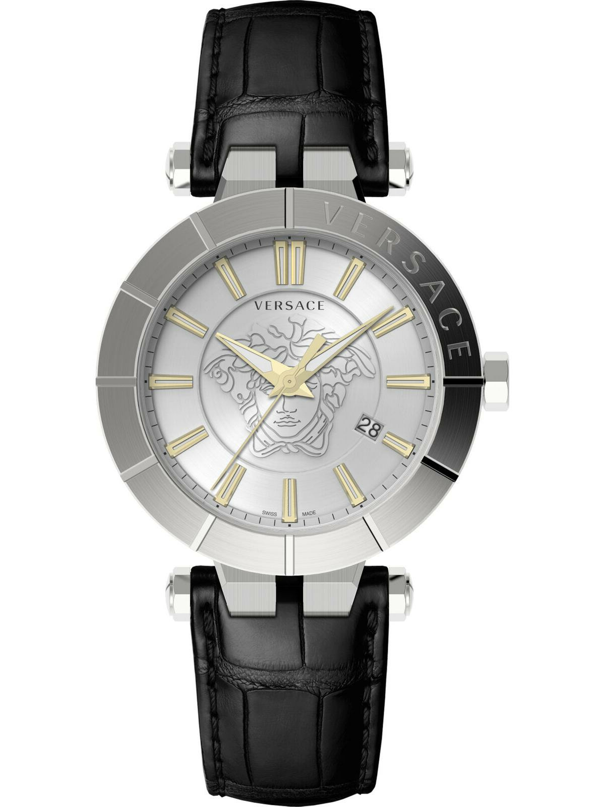 Versace Herren Armbanduhr V-RACE 43 mm Armband Leder VE2B001 21 Versace Herren Armbanduhr V-RACE 43 mm Armband Leder VE2B001 21