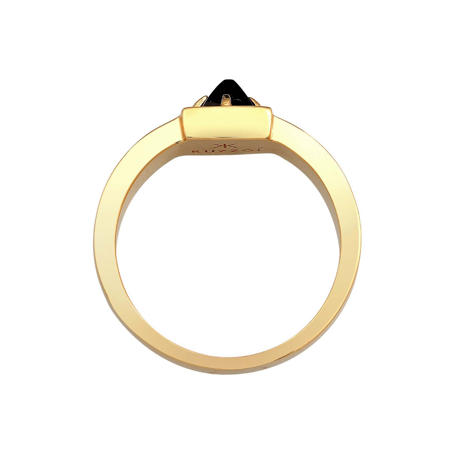 Ring Herren Bandring Onyx Pyramide 925 Silber – Bild 2