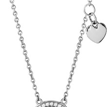 Xenox Damen Halskette mit Herz Zirkonia Anhänger Silber XS1650 Xenox Damen Halskette mit Herz Zirkonia Anhänger Silber XS1650