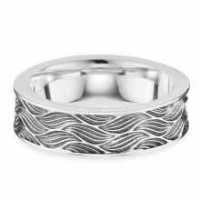 Ring 925/- Sterling Silber rhodiniert oxidiert Wellen 41184237781086 Ring 925/- Sterling Silber rhodiniert oxidiert Wellen 41184237781086