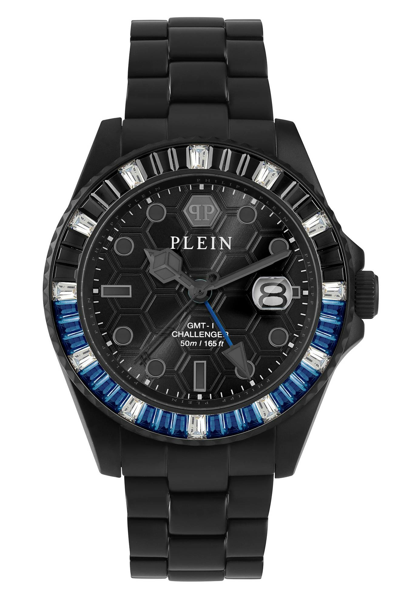 Philipp Plein Unisex Uhr GMT-I Challenger Baguettes Philipp Plein Unisex Uhr GMT-I Challenger Baguettes