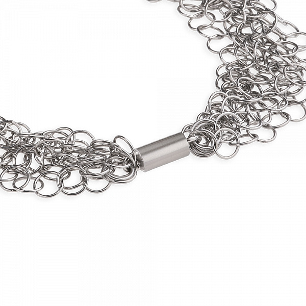 Ernstes Design Damen Halskette 7-Fach Fantasiekette Länge 50cm Silber K126 Ernstes Design Damen Halskette 7-Fach Fantasiekette Länge 50cm Silber K126