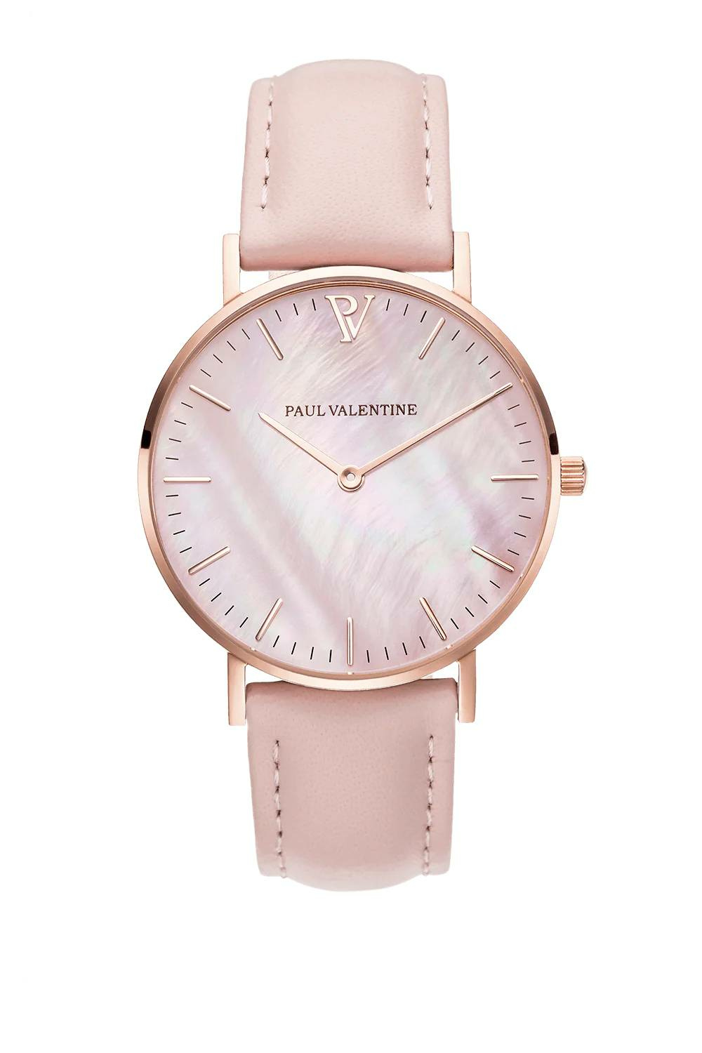 Paul Valentine Damen Armbanduhr ROSE GOLD PINK SEASHELL PINK 36 MM PV36613 Paul Valentine Damen Armbanduhr ROSE GOLD PINK SEASHELL PINK 36 MM PV36613