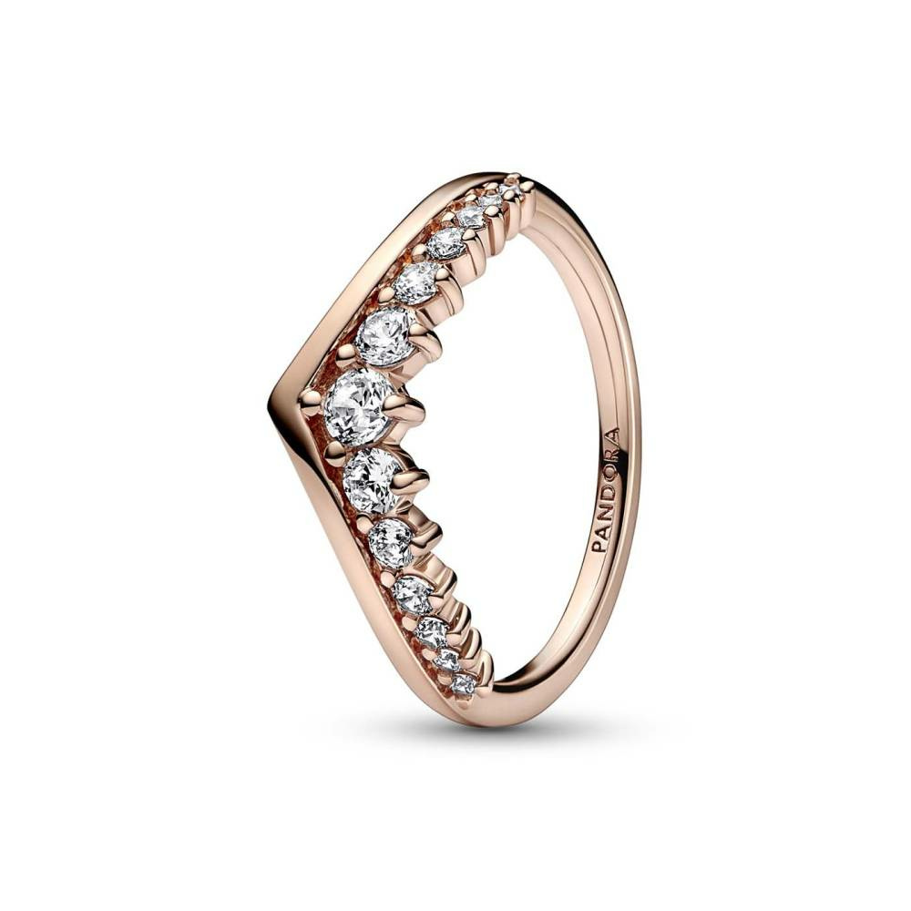 Pandora Timeless Wishbone Schwebender Pavé-Ring Rosegold 182320C01 Pandora Timeless Wishbone Schwebender Pavé-Ring Rosegold 182320C01