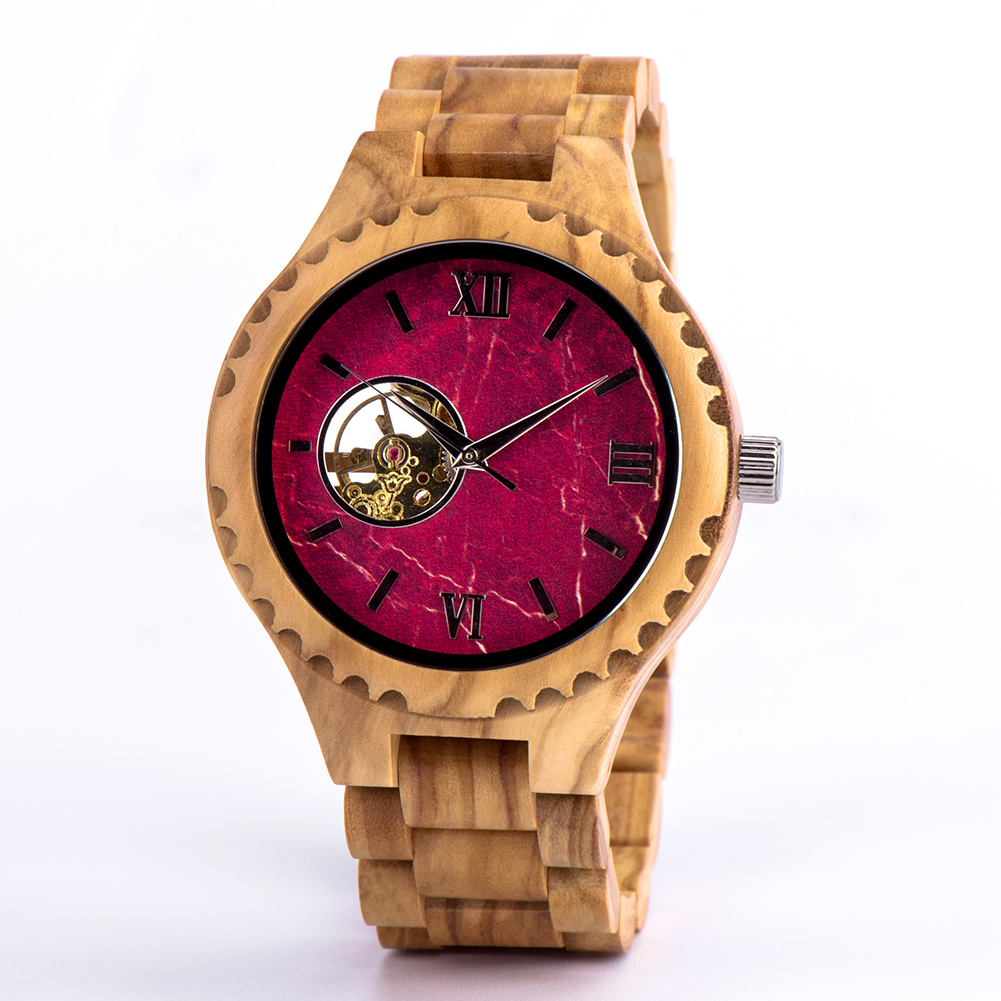 Edenhölzer Holzuhr Herren Armbanduhr Automatik Mistique Holzarmband Edenhölzer Holzuhr Herren Armbanduhr Automatik Mistique Holzarmband