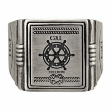 Ring 925/- Sterling Silber Siegelring matt oxidiert Sailor Wappen 41184876298334 Ring 925/- Sterling Silber Siegelring matt oxidiert Sailor Wappen 41184876298334
