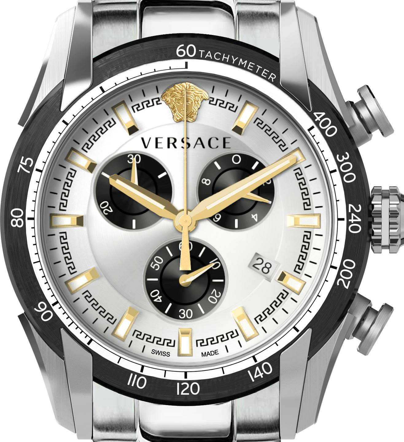 Versace Herren Armbanduhr V-RAY 44 mm Armband Edelstahl VE2I00321 – Bild 3