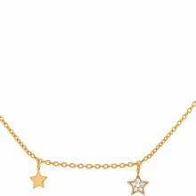 Anhänger mit Kette 925 Sterling Silber gelb vergoldet Sterne Sternschnuppe Zirko... Anhänger mit Kette 925 Sterling Silber gelb vergoldet Sterne Sternschnuppe Zirko...