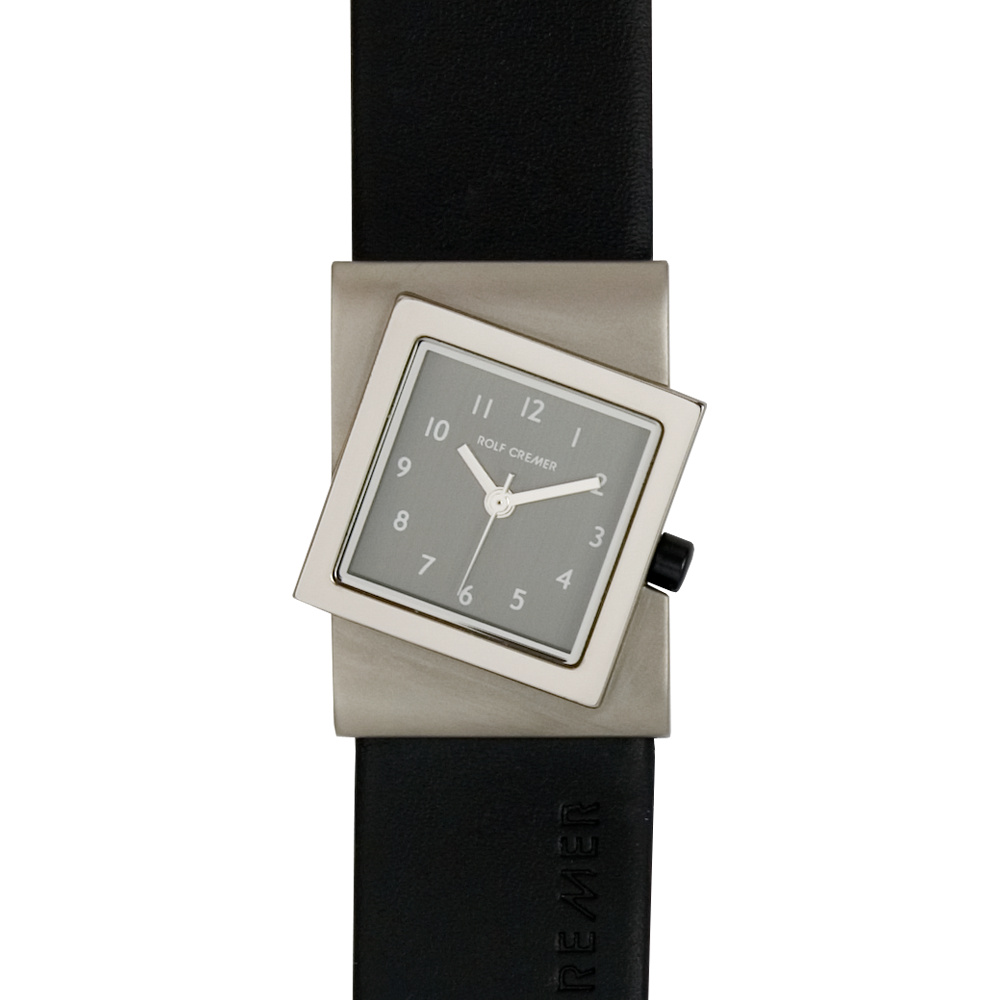 Rolf Cremer Damenuhr mit Lederarmband Schwarz 491819 Rolf Cremer Damenuhr mit Lederarmband Schwarz 491819