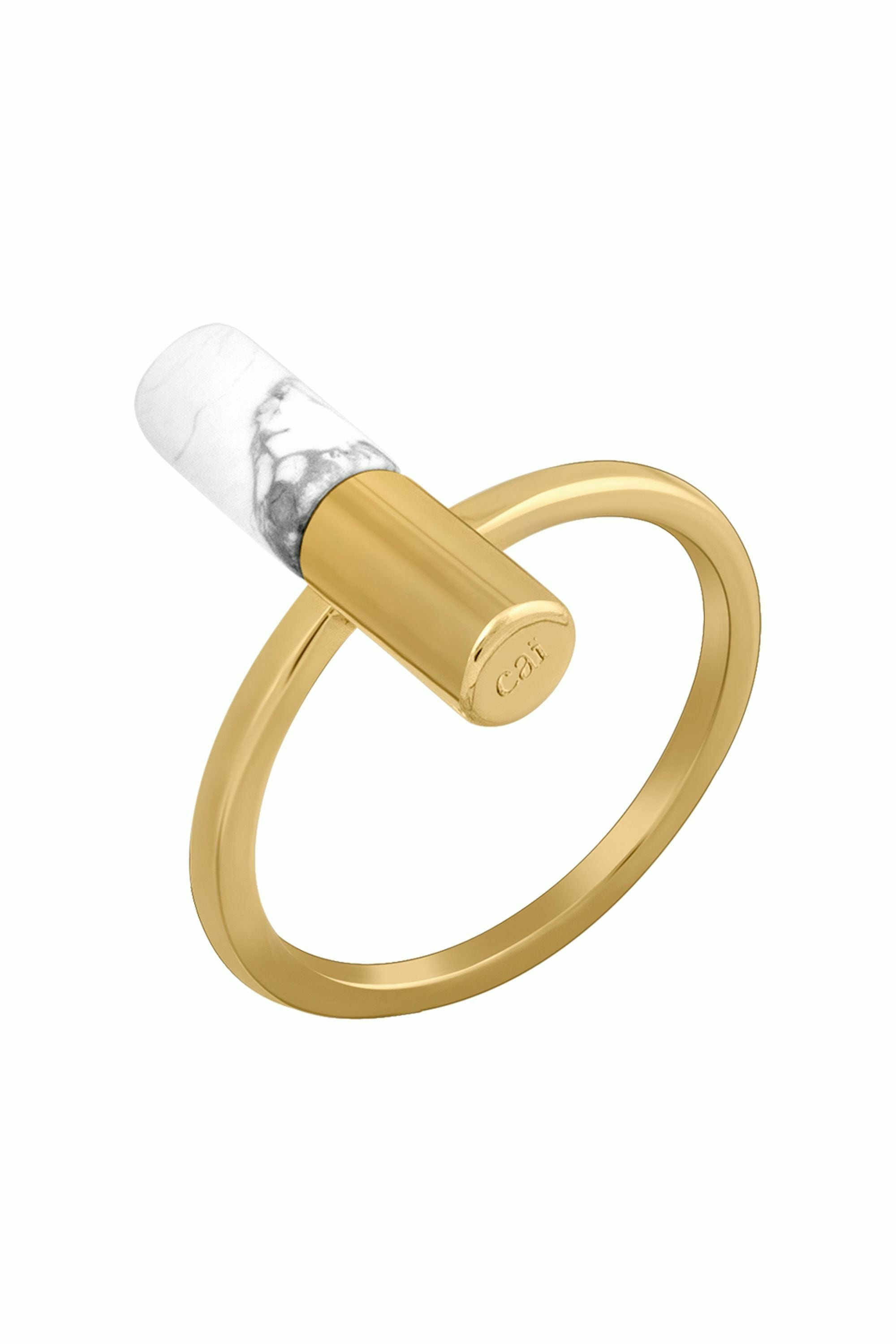 Ring 925/- Sterling Silber vergoldet Howlith 41184726450270 – Bild 2