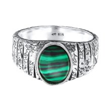 Ring Siegelring Malachit Grün Bikerring 925 Silber Ring Siegelring Malachit Grün Bikerring 925 Silber