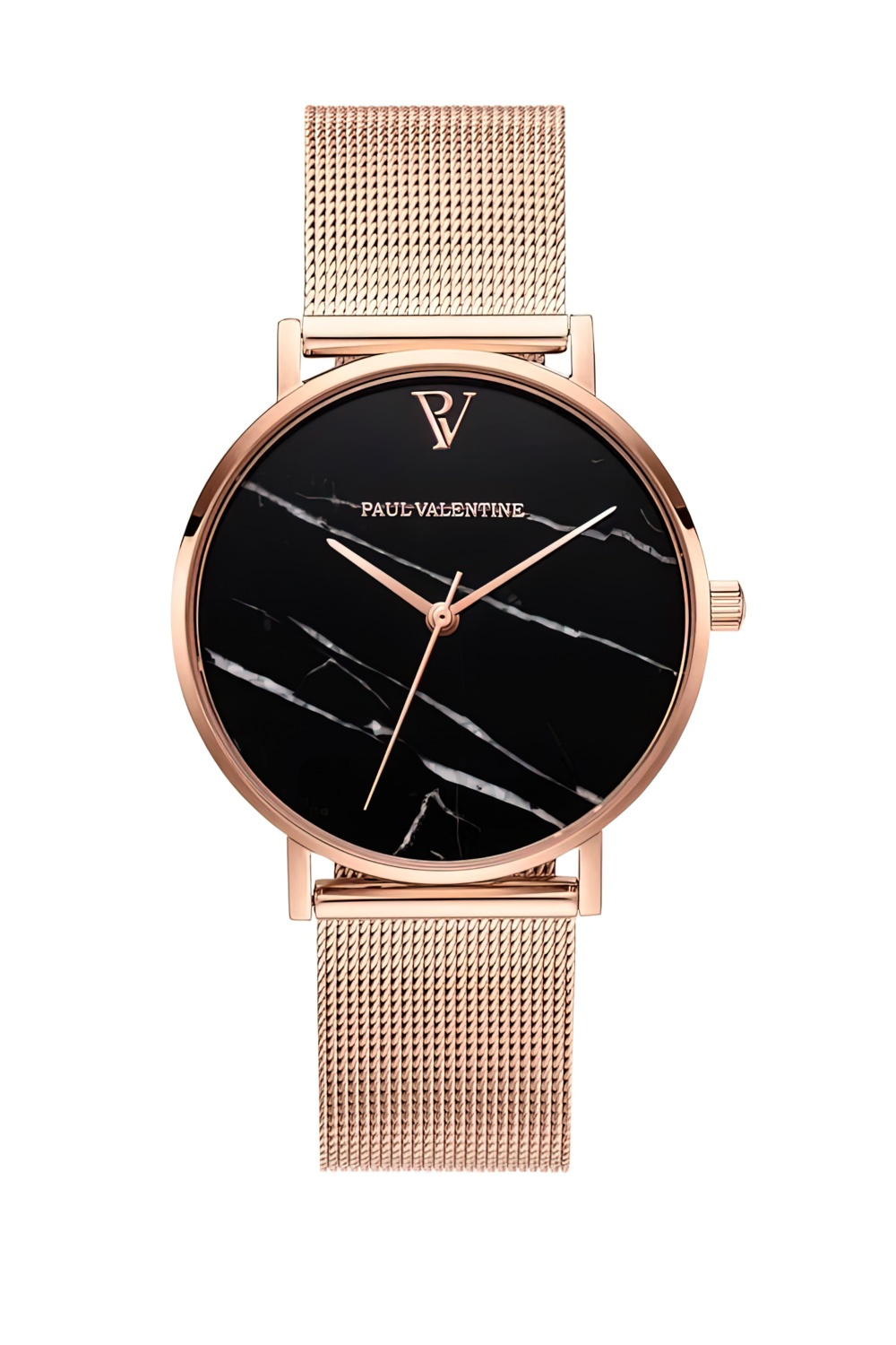 Paul Valentine Damen Armbanduhr BLACK MARBLE ROSE GOLD MESH 36 MM PV36911 Paul Valentine Damen Armbanduhr BLACK MARBLE ROSE GOLD MESH 36 MM PV36911