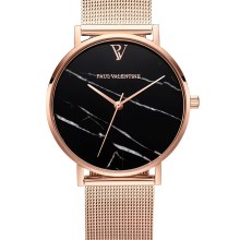 Paul Valentine Damen Armbanduhr BLACK MARBLE ROSE GOLD MESH 36 MM PV36911 Paul Valentine Damen Armbanduhr BLACK MARBLE ROSE GOLD MESH 36 MM PV36911