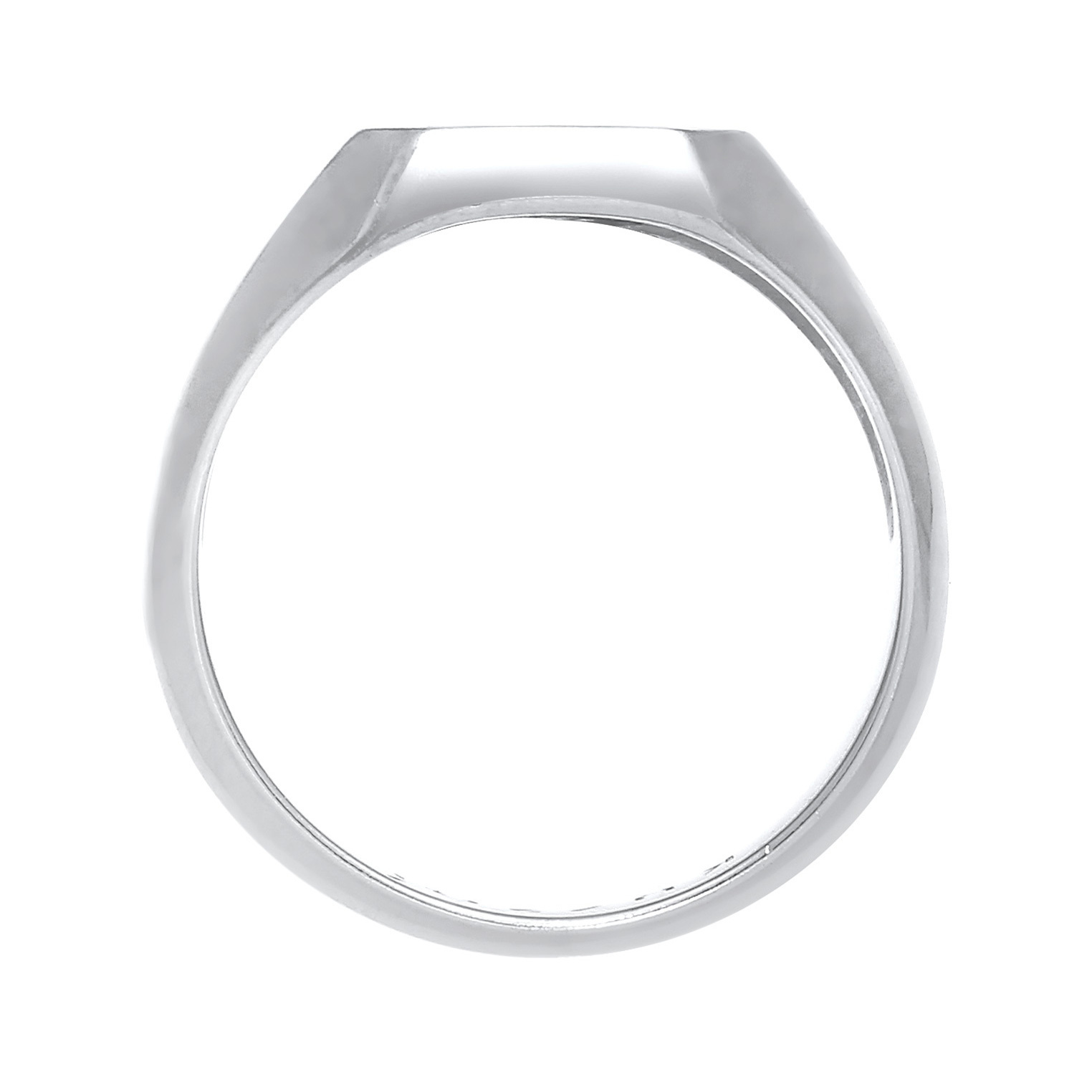 Ring Herren Siegelring Emaille Blau Basic 925 Silber – Bild 2