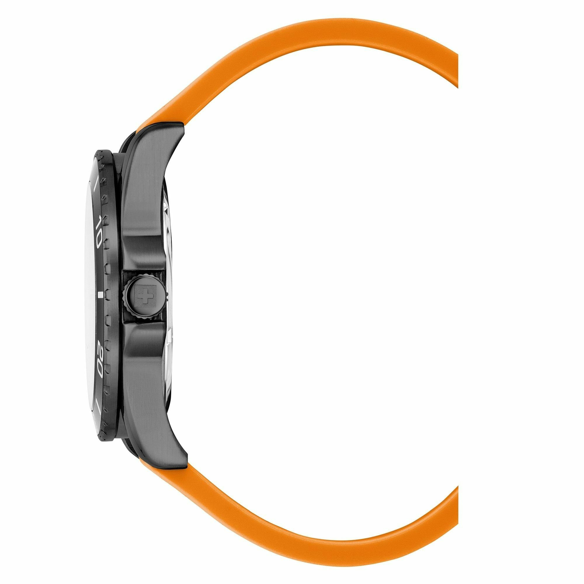 Swiss Alpine Military Herren Armbanduhr Taucheruhr Raptor orange 7029.1879 – Bild 2