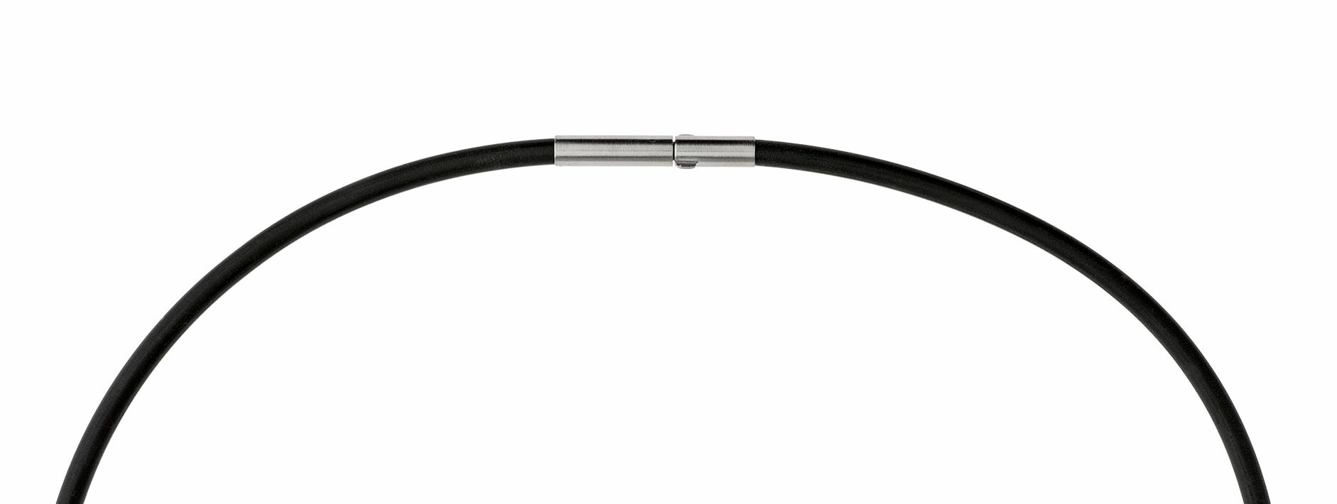 Ernstes Design Damen Halsreif Kautschuk Größe 45cm Schwarz KS3C-45 – Bild 2