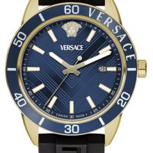 Versace Herren Quarzuhr Greca Urban schwarz blau VEYCA0224 Versace Herren Quarzuhr Greca Urban schwarz blau VEYCA0224