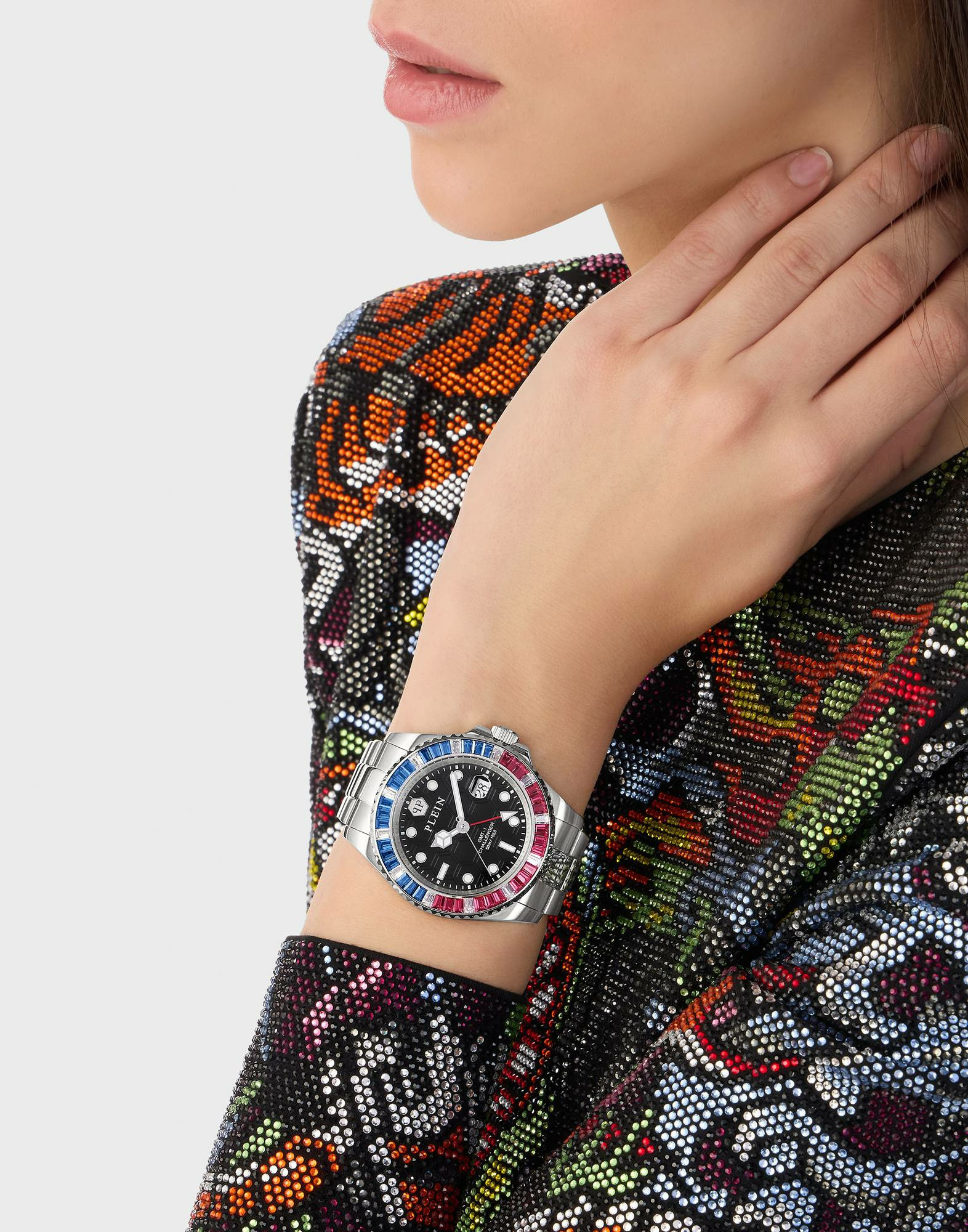 Philipp Plein Unisex Uhr GMT-I Challenger Baguettes – Bild 3