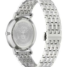 Versace Herren Uhr Greca Slim 40mm Silber Grün VE8Q00324 Versace Herren Uhr Greca Slim 40mm Silber Grün VE8Q00324