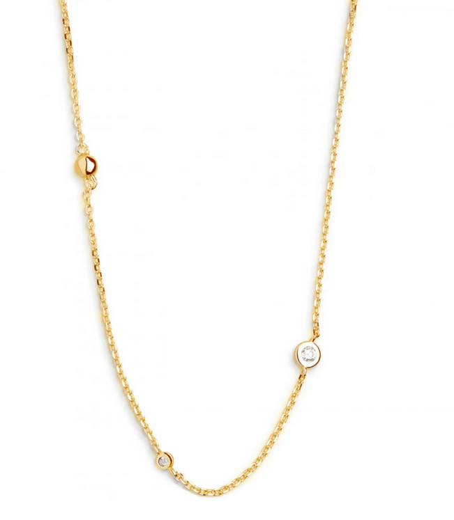 Xenox Damen Halskette Star Dust mit Zirkonia Gold XS3829G – Bild 2