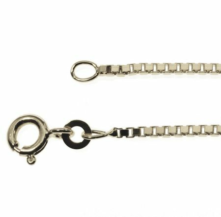 Halskette Venezia 0,9mm - 40cm - 585 Weißgold – Bild 3