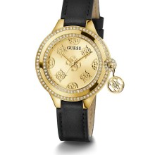 GUESS Damen Armbanduhr CHARMED in Schwarz und Goldfarben GW0684L3 GUESS Damen Armbanduhr CHARMED in Schwarz und Goldfarben GW0684L3