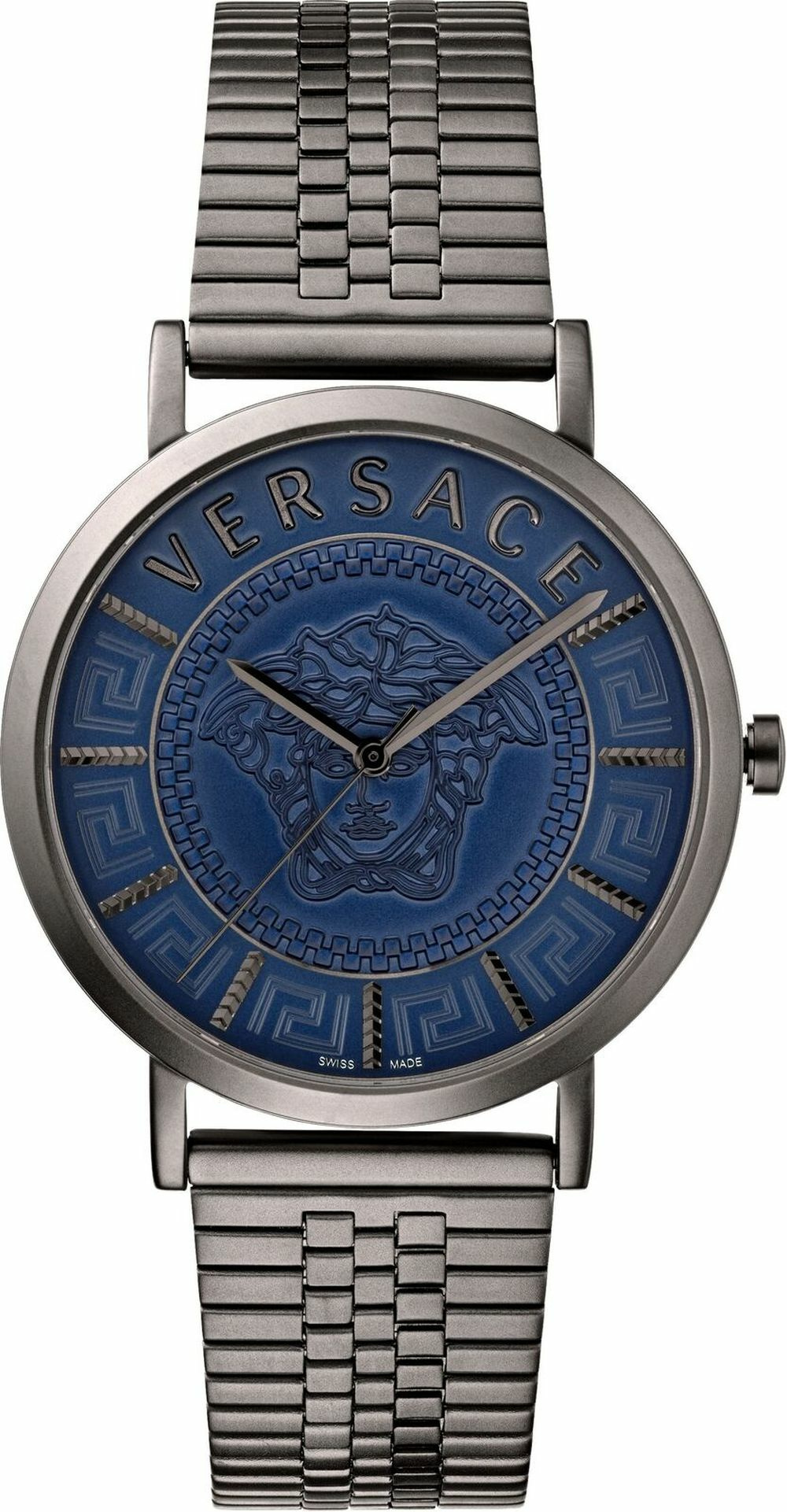 Versace Herren Armbanduhr V-ESSENTIAL grau, blau 40 mm VEJ401021 – Bild 3