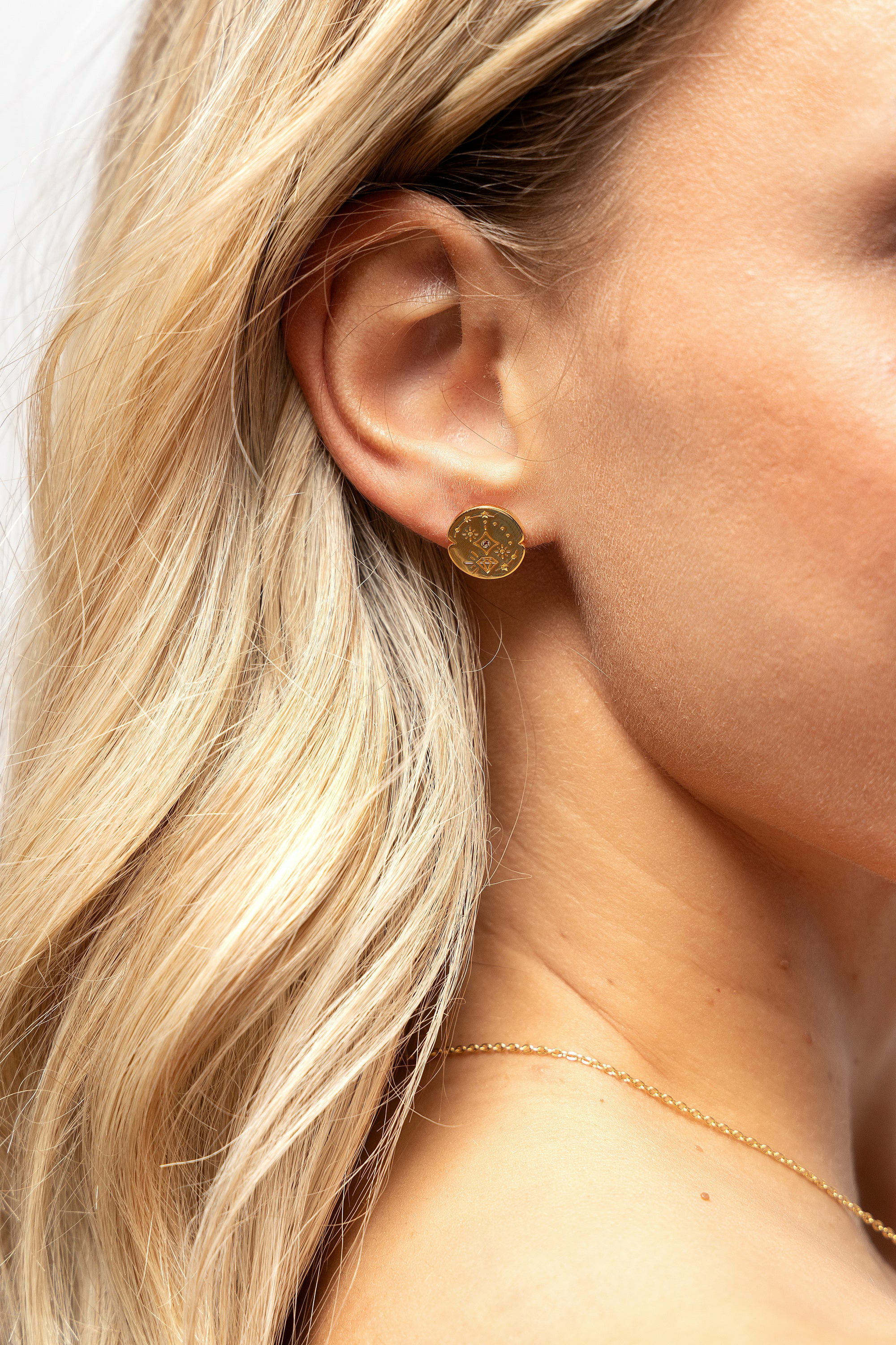 Ohrstecker 925 Silber vergoldet Tattoo Motiv rund 41185161707614 Ohrstecker 925 Silber vergoldet Tattoo Motiv rund 41185161707614