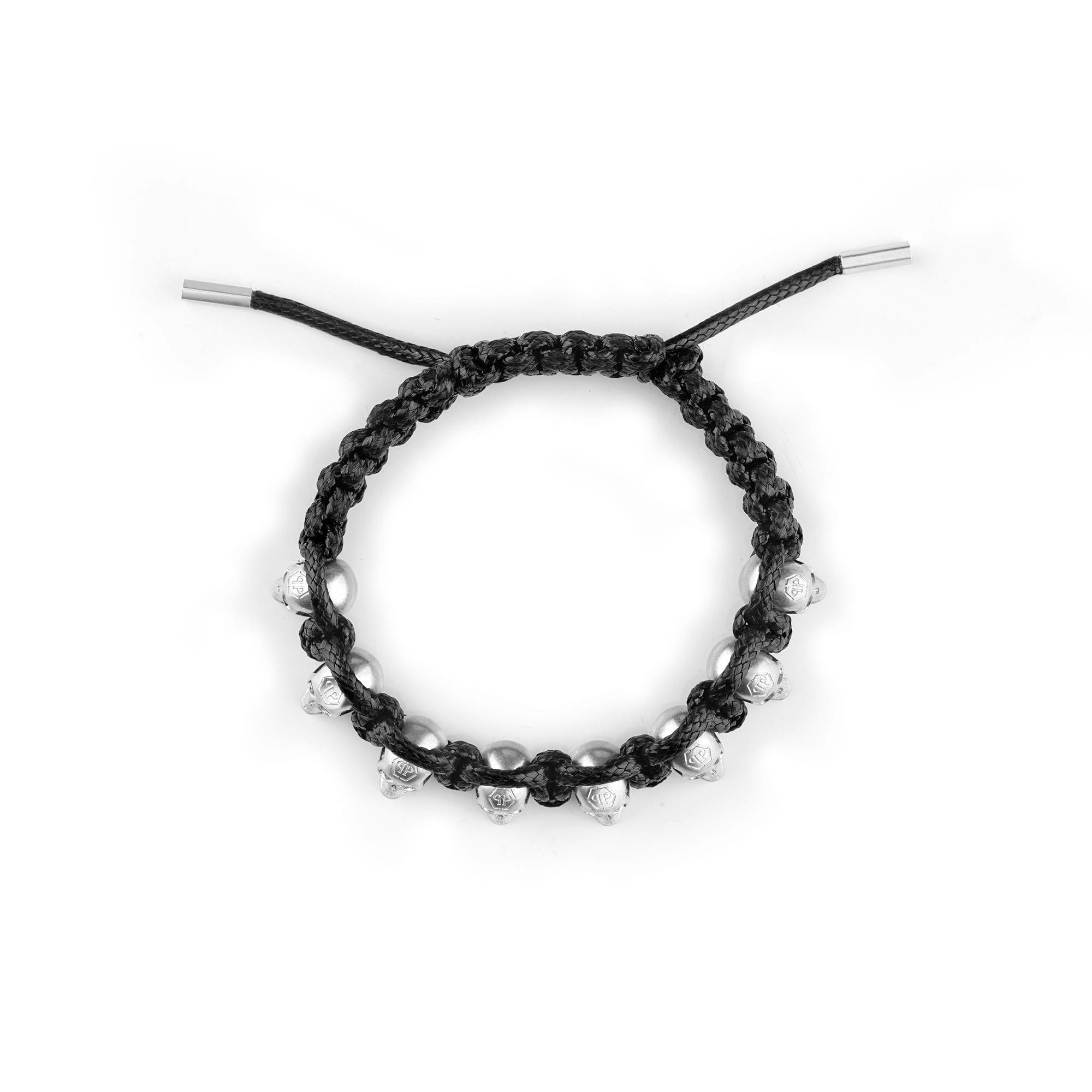 Philipp Plein Herren Armband Textil Edelstahl 3D Skull – Bild 2