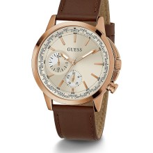 Guess Herren Armbanduhr 44 mm Armband Leder GW0540G4 Guess Herren Armbanduhr 44 mm Armband Leder GW0540G4