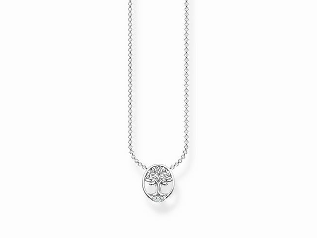 Thomas Sabo Damen Halskette mit Lebensbaum Charm 45cm Silber SCKE150327 Thomas Sabo Damen Halskette mit Lebensbaum Charm 45cm Silber SCKE150327