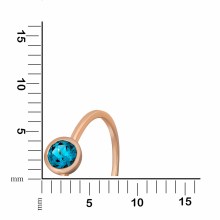 Orolino 585 Gold Roségold mit Blautopas (beh.) rund Ring 41677813612638 Orolino 585 Gold Roségold mit Blautopas (beh.) rund Ring 41677813612638