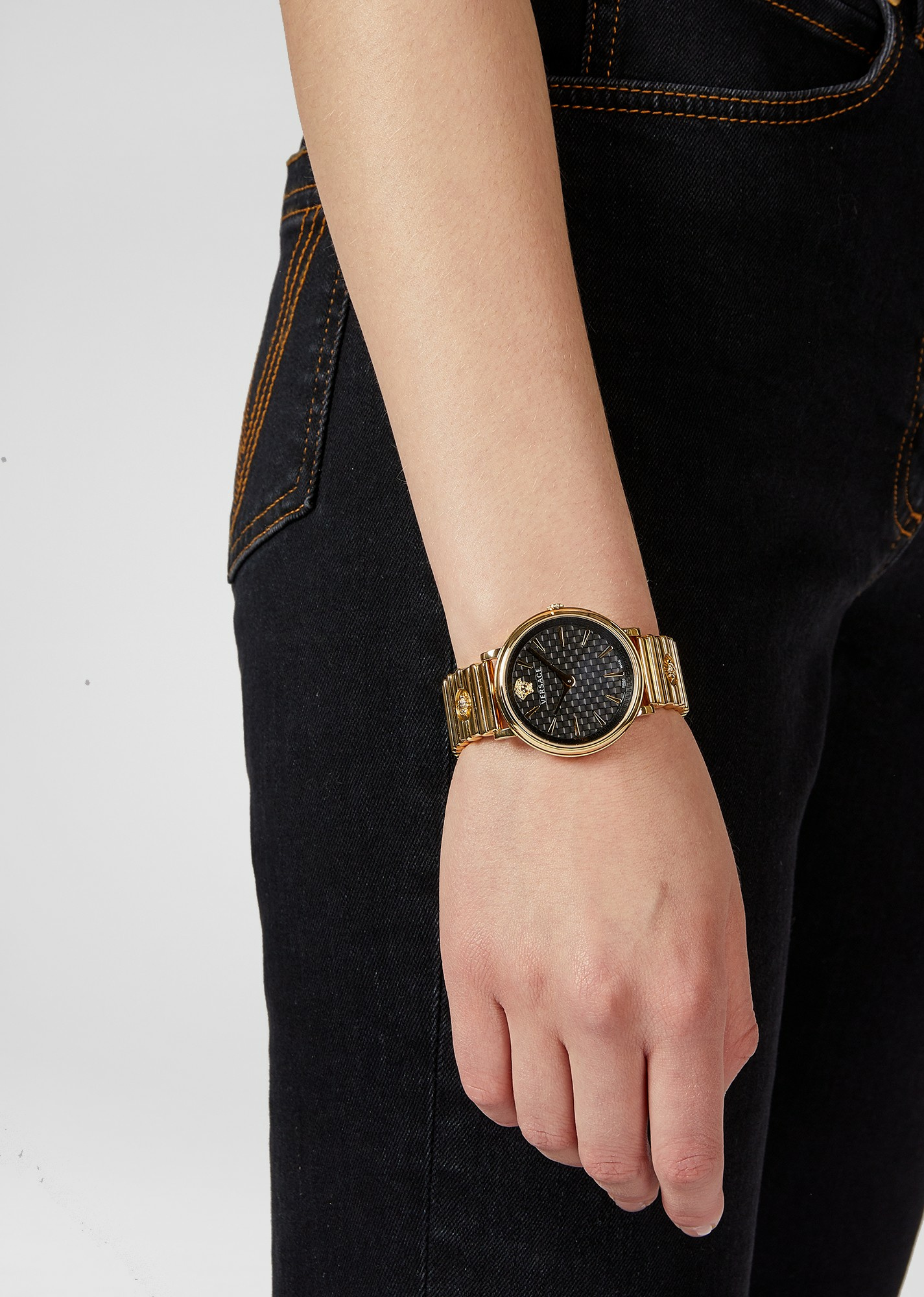 Versace Damen Armbanduhr V Circle 38 mm Medusa VE81015 19 – Bild 3