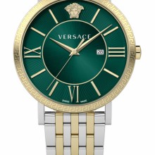 Versace VENCA0224 V-ETERNAL GENT Herren Armbanduhr Edelstahl Grün/Zweifarbiger B... Versace VENCA0224 V-ETERNAL GENT Herren Armbanduhr Edelstahl Grün/Zweifarbiger B...