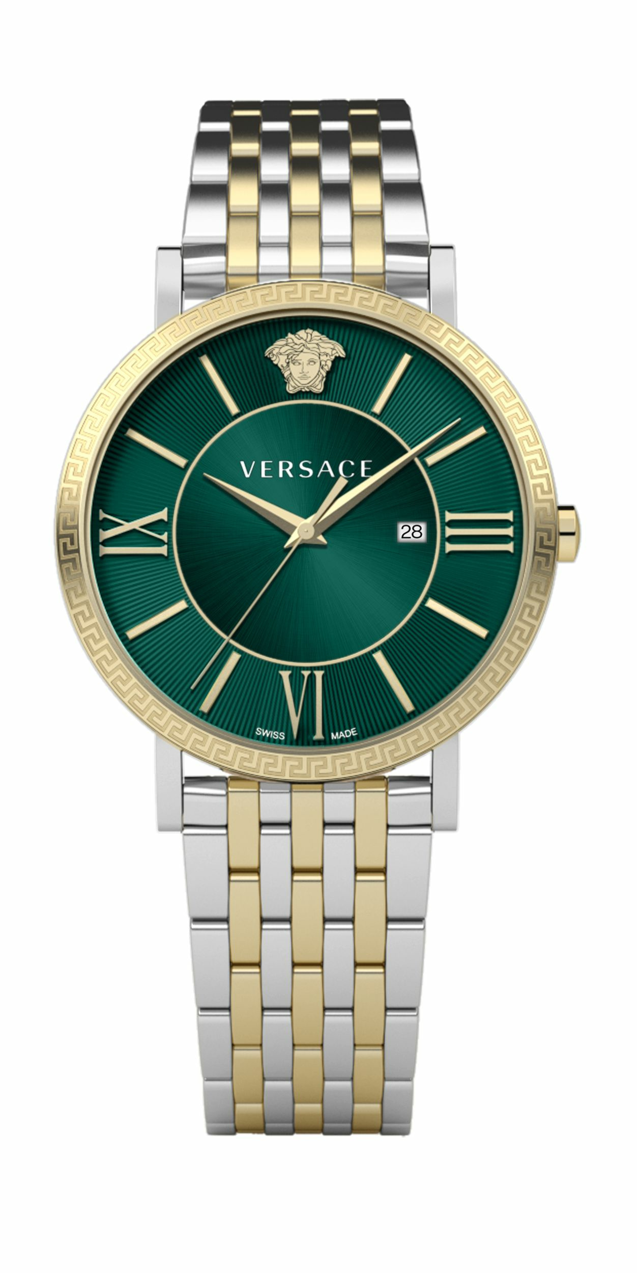 Versace VENCA0224 V-ETERNAL GENT Herren Armbanduhr Edelstahl Grün/Zweifarbiger B... Versace VENCA0224 V-ETERNAL GENT Herren Armbanduhr Edelstahl Grün/Zweifarbiger B...