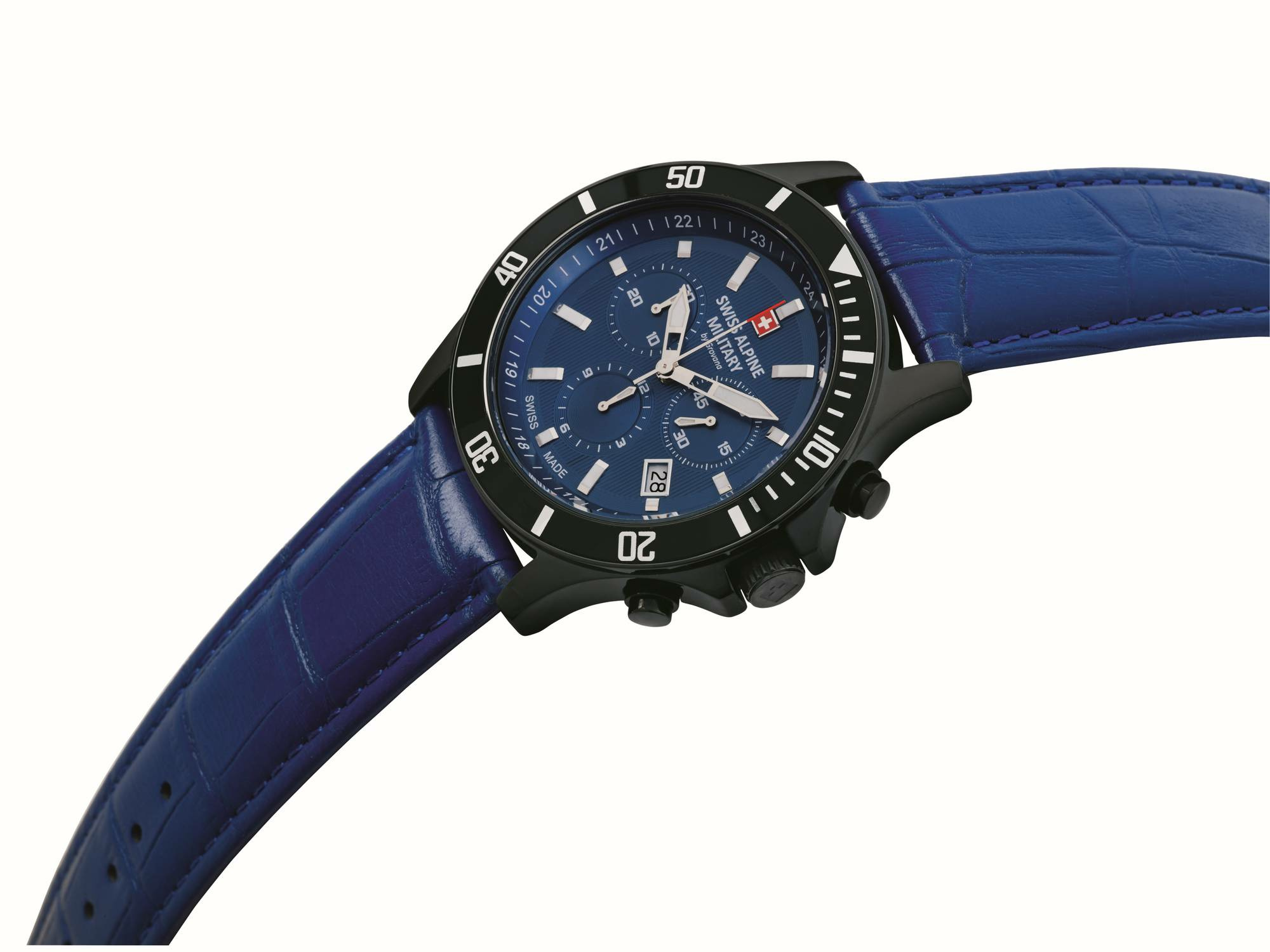 Swiss Alpine Military Herren Armbanduhr 42 mm Armband Edelstahl 7022.9575 – Bild 3