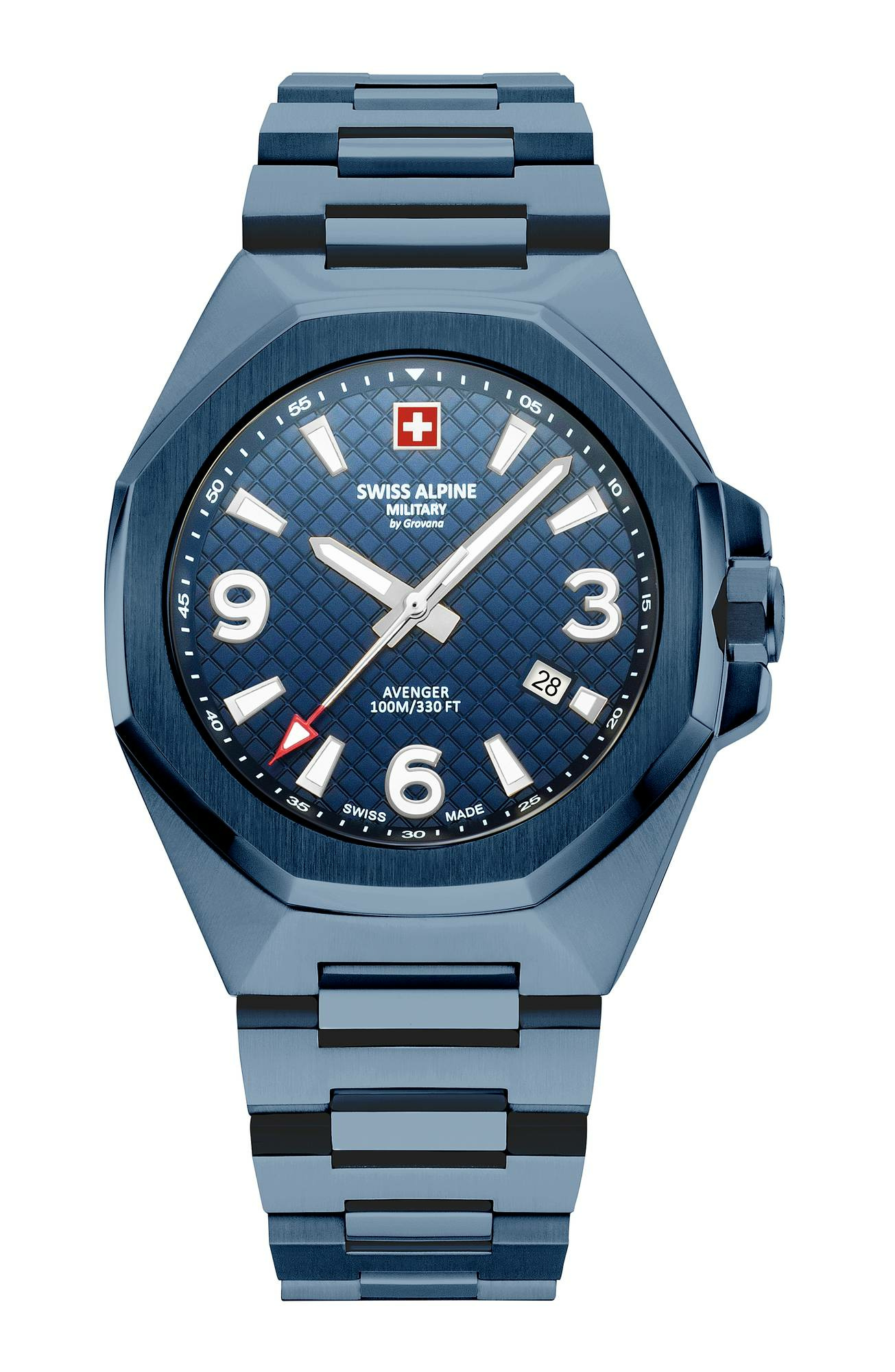 Swiss Alpine Military Herren Armbanduhr 42 mm Avenger blau 7005.1195 – Bild 3