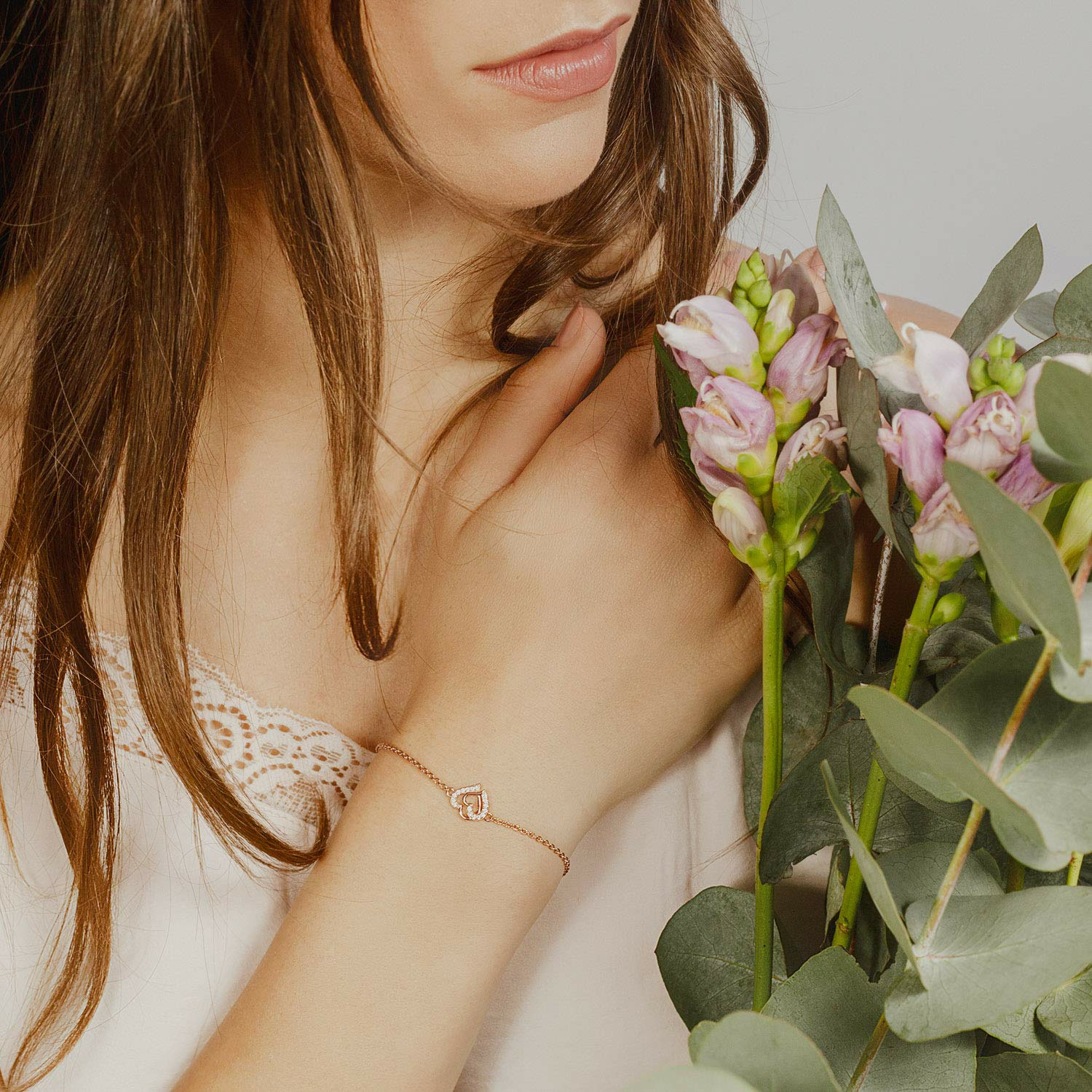 XENOX Damen-Armband Herz 925 Sterling Silber rosé Zirkonia 18,5cm XS3412RN XENOX Damen-Armband Herz 925 Sterling Silber rosé Zirkonia 18,5cm XS3412RN