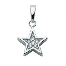 Damen 925 Silber Anhänger mit Zirkonia Ø 10,2 mm Damen 925 Silber Anhänger mit Zirkonia Ø 10,2 mm