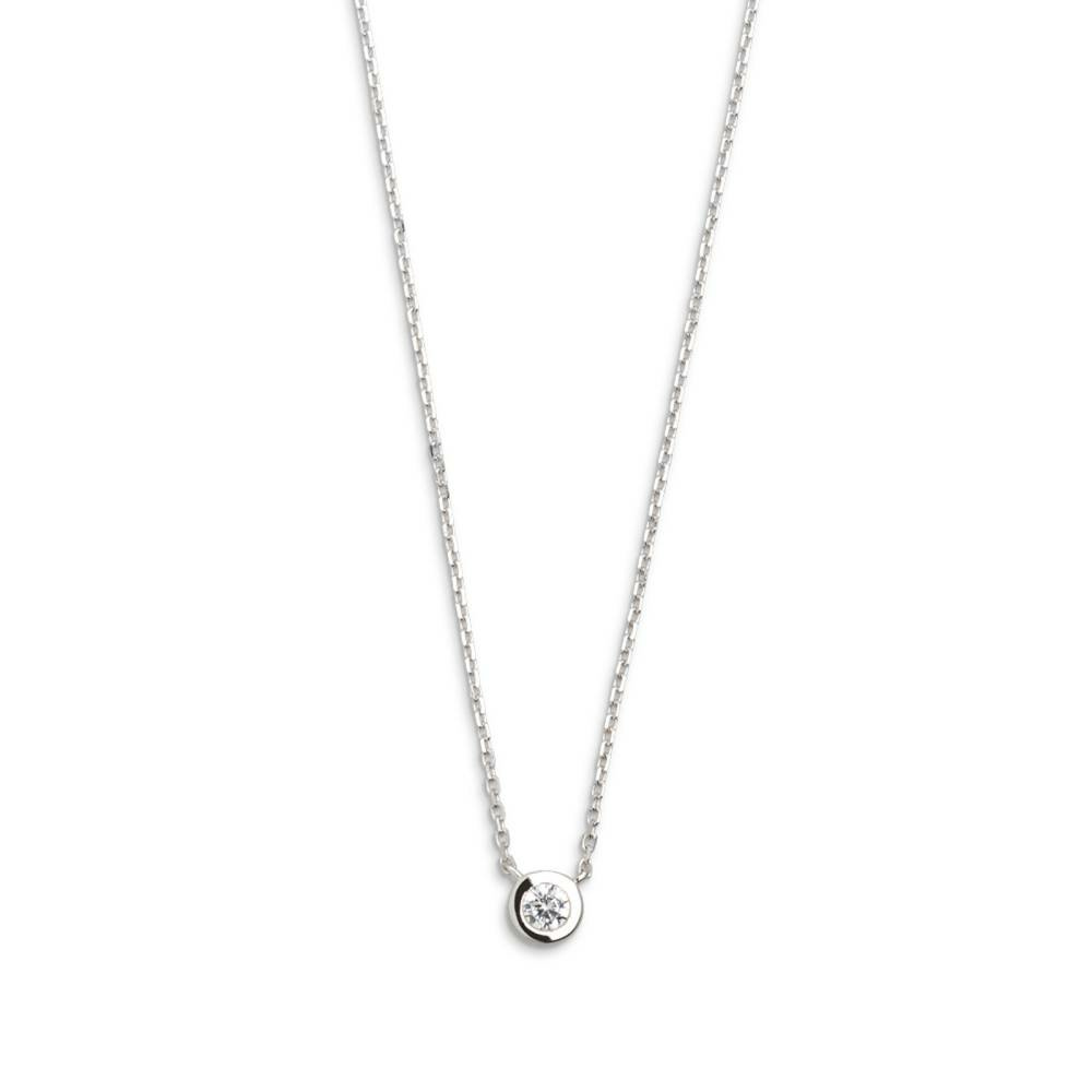 Xenox Damen Halskette mit Zirkonia Anhänger Zargenfassung 45cm Silber XS7385 Xenox Damen Halskette mit Zirkonia Anhänger Zargenfassung 45cm Silber XS7385